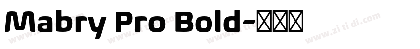 Mabry Pro Bold字体转换